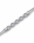 14K White Gold Bracelet With 0.15 Carat White Diamonds