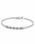 14K White Gold Bracelet With 0.15 Carat White Diamonds