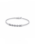 14K White Gold Bracelet With 0.15 Carat White Diamonds