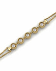 14K Yellow Gold Bracelet With 0.15 Carat White Diamonds