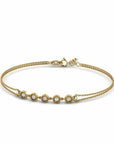 14K Yellow Gold Bracelet With 0.15 Carat White Diamonds