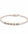 14K Rose Gold Bracelet With 0.15 Carat White Diamonds