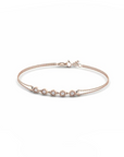 14K Rose Gold Bracelet With 0.15 Carat White Diamonds