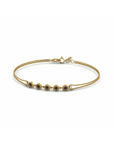 14K Yellow Gold Bracelet With 0.15 Carat Black Diamonds