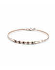 14K Rose Gold Bracelet With 0.15 Carat Black Diamonds