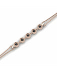 14K Rose Gold Bracelet With 0.15 Carat Black Diamonds