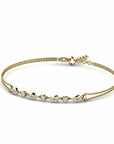 14K Yellow Gold Bracelet With 0.23 Carat White Diamonds