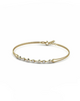 14K Yellow Gold Bracelet With 0.23 Carat White Diamonds