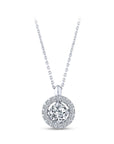 14K White gold necklace with 0.28 carat White Diamonds