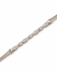 14K Rose Gold Bracelet With 0.23 Carat White Diamonds