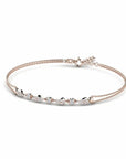 14K Rose Gold Bracelet With 0.23 Carat White Diamonds