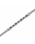 14K White Gold Bracelet With 0.23 Carat Black Diamonds