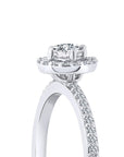 14K White gold ring with 0.41 carat White Diamonds