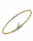 14K Yellow Gold Bracelet With 0.50 Carat White Diamonds