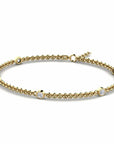 14K Yellow Gold Bracelet With 0.50 Carat White Diamonds