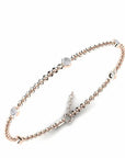 14K Rose Gold Bracelet With 0.50 Carat White Diamonds