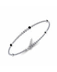 14K White Gold Bracelet With 0.50 Carat Black Diamonds