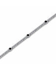 14K White Gold Bracelet With 0.50 Carat Black Diamonds