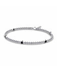 14K White Gold Bracelet With 0.50 Carat Black Diamonds