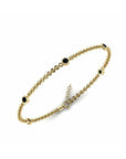 14K Yellow Gold Bracelet With 0.50 Carat Black Diamonds