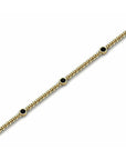 14K Yellow Gold Bracelet With 0.50 Carat Black Diamonds