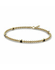 14K Yellow Gold Bracelet With 0.50 Carat Black Diamonds