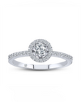 14K White gold ring with 0.41 carat White Diamonds