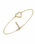 14K Yellow Gold Bracelet With 0.15 Carat White Diamonds