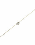 14K Yellow Gold Bracelet With 0.15 Carat White Diamonds