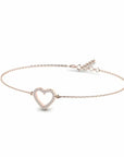 14K Rose Gold Bracelet With 0.15 Carat White Diamonds