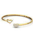 14K Yellow Gold Bracelet With 0.40 Carat White Diamonds