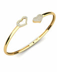 14K Yellow Gold Bracelet With 0.40 Carat White Diamonds