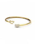 14K Yellow Gold Bracelet With 0.40 Carat White Diamonds