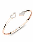 14K Rose Gold Bracelet With 0.40 Carat White Diamonds