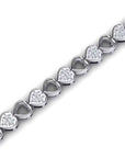 14K White Gold Bracelet With 0.77 Carat White Diamonds