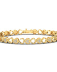 14K Yellow Gold Bracelet With 0.77 Carat White Diamonds