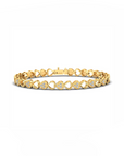 14K Yellow Gold Bracelet With 0.77 Carat White Diamonds