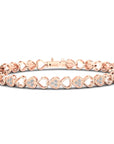 14K Rose Gold Bracelet With 0.77 Carat White Diamonds