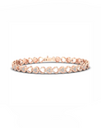 14K Rose Gold Bracelet With 0.77 Carat White Diamonds