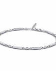 14K White Gold Bracelet With 0.22 Carat White Diamonds