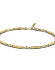 14K Yellow Gold Bracelet With 0.22 Carat White Diamonds