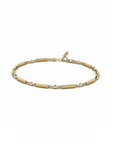 14K Yellow Gold Bracelet With 0.22 Carat White Diamonds