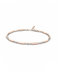 14K Rose Gold Bracelet With 0.22 Carat White Diamonds