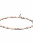 14K Rose Gold Bracelet With 0.22 Carat White Diamonds