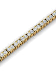 14K Yellow Gold Tennis Bracelet With 2.28 Carat White Diamonds