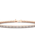 14K Rose Gold Tennis Bracelet With 2.28 Carat White Diamonds