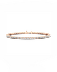 14K Rose Gold Tennis Bracelet With 2.28 Carat White Diamonds