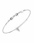 14K White Gold Bracelet With 0.12 Carat White Diamonds