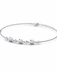 14K White Gold Bracelet With 0.12 Carat White Diamonds