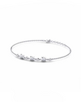 14K White Gold Bracelet With 0.12 Carat White Diamonds